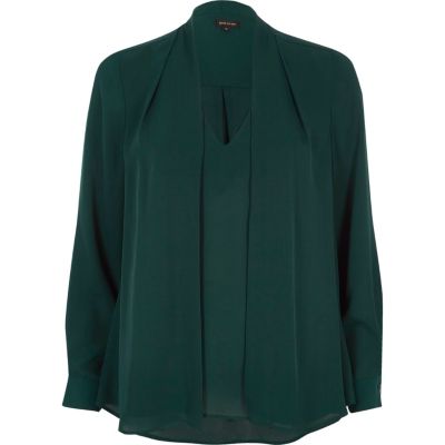 Green 2 in 1 blouse